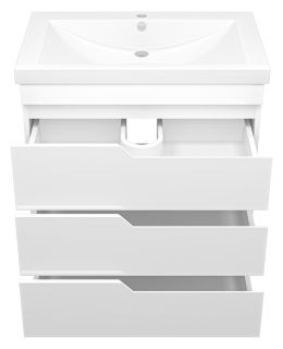 Напольная тумба под раковину Misty Софт 75см белый